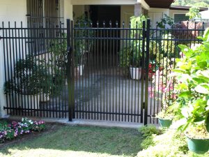 Black Ornamental Pedestrian Swing Gate